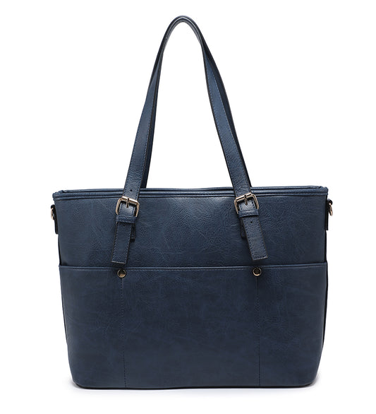 Blue Ladies Large Laptop Suitable Tote Bag