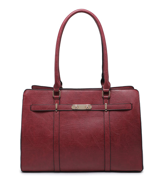 Red Ladies Large Laptop Suitable Tote Bag