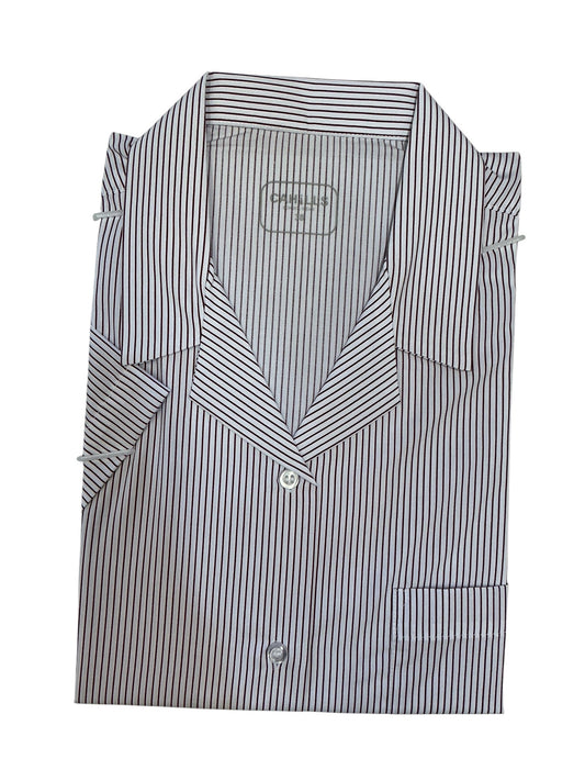 Wine striped Short Sleeve Open necks 2pk