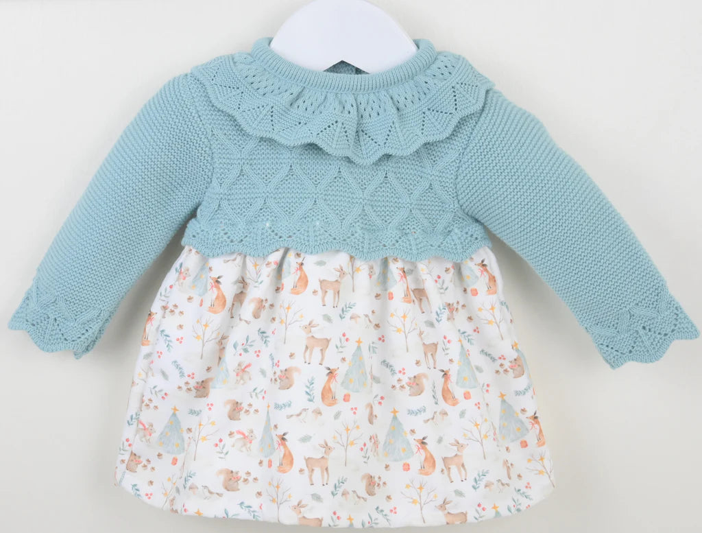 Alpine Blue Winter Friends Dress