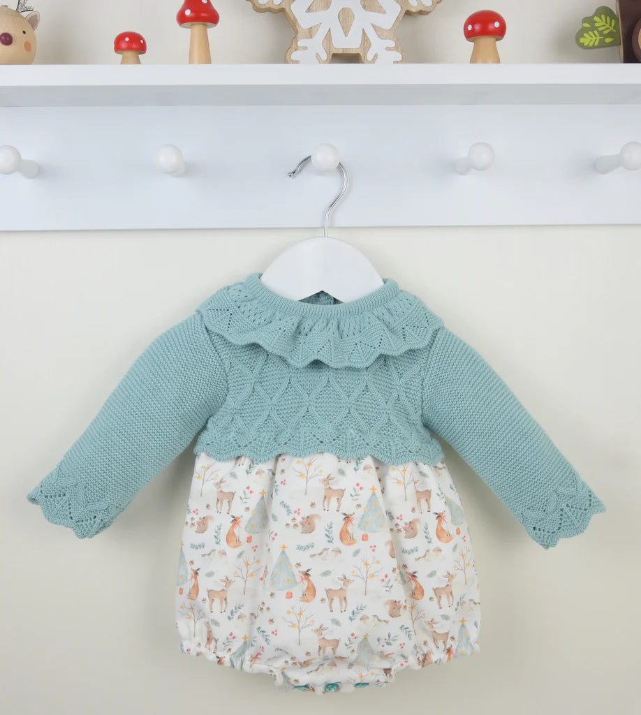 Alpine Blue Winter Friends Romper