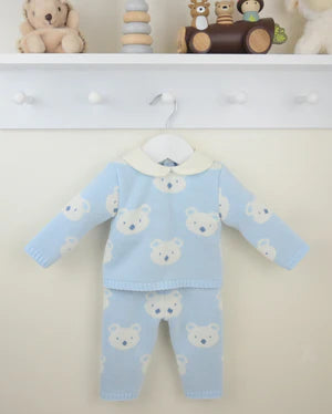 Teddy Bear Trouser Suit in Blue