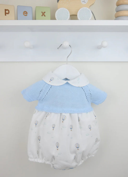 Boys Blue Air Balloon Romper