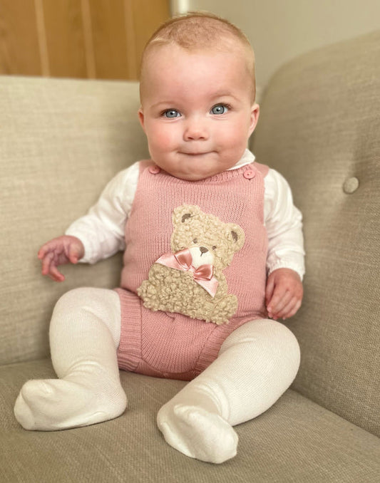 Pink Bear Romper Outfit