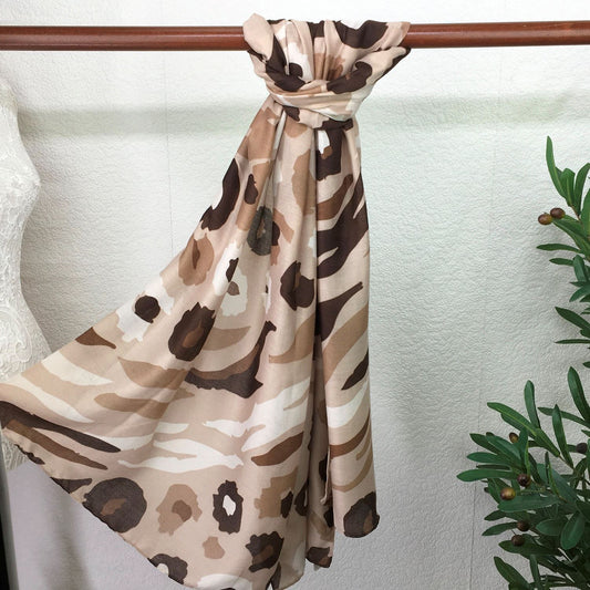 Brown Lightweight Winter Camouflage Scarf