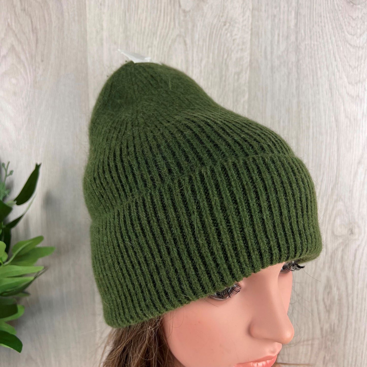 Dark Green Knitted Ladies Beanie