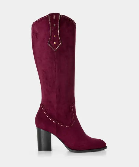 Dark Red Knee Boot kb150