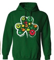 Adults Coloured Sheep Shamrock Green Hoodie