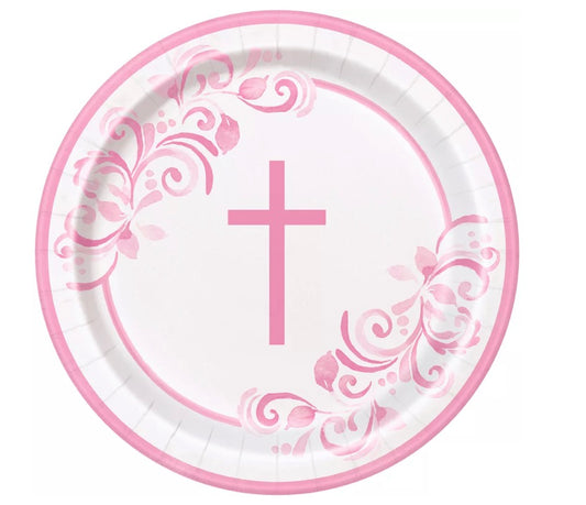 Pink Cross plate