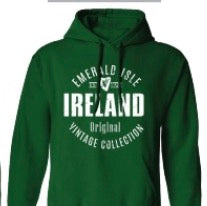 Adults Emerald Isle Vintage Green Hoodie