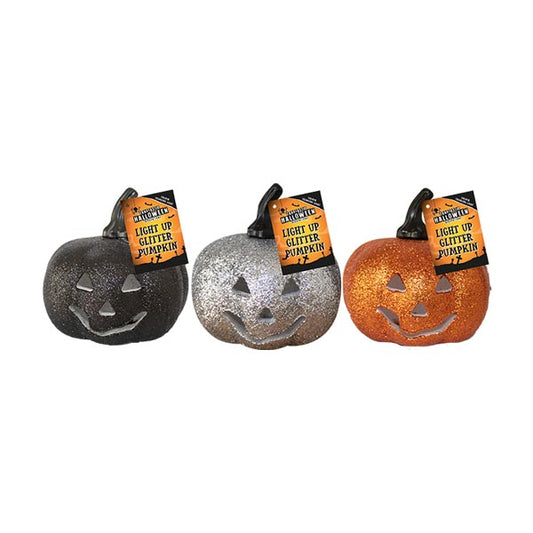 One Light Up Glitter Pumpkin 837104