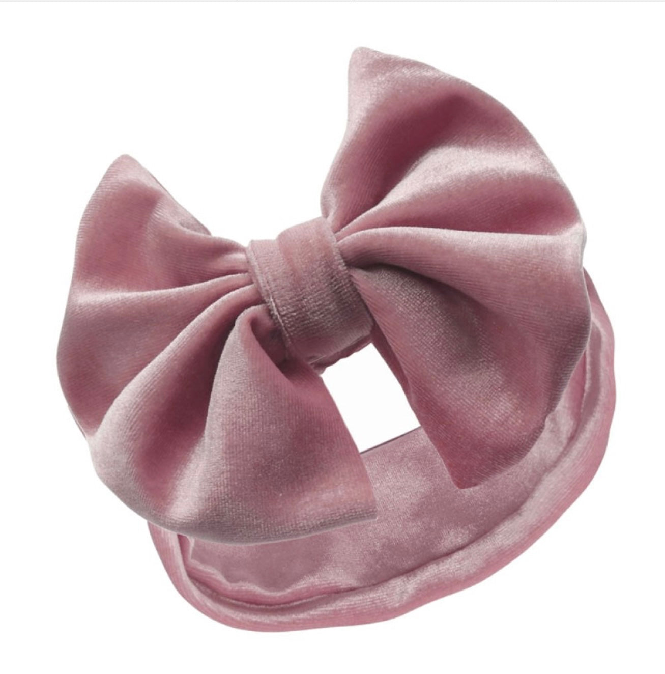 Rose Velour Headband with Bow