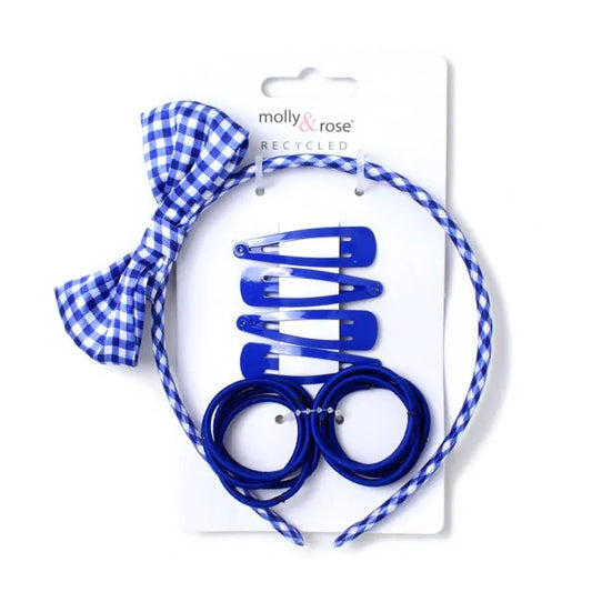 Royal Blue Aliceband, Elastics and Sleepies set