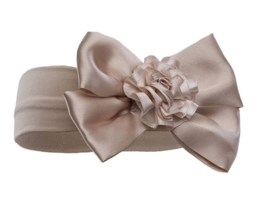 Coffee Headband with Bow and Flower