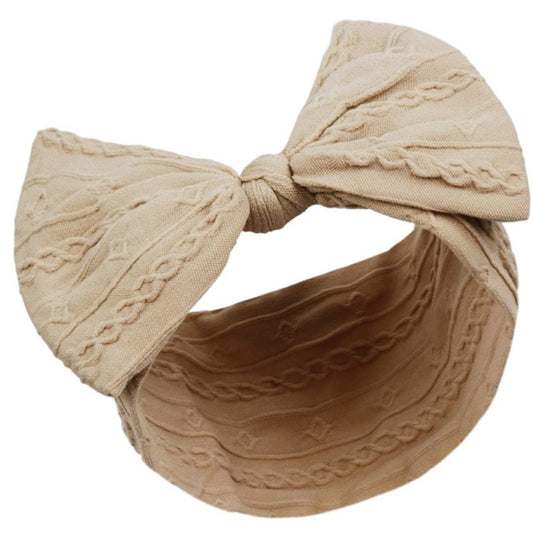 Coffee Cable Headband with Bow
