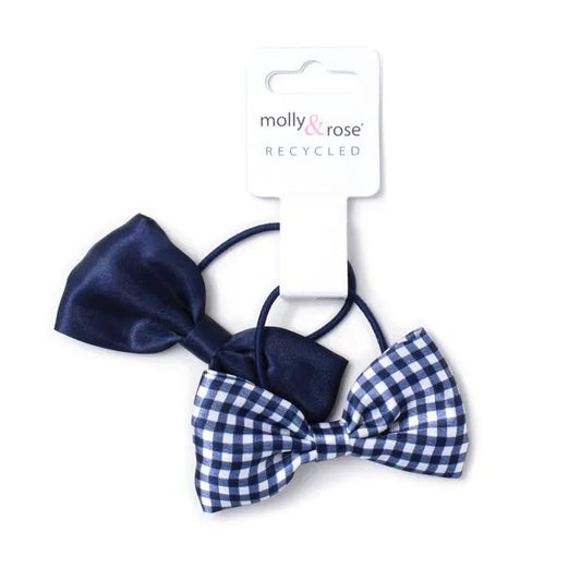 Navy Bow Elastics
