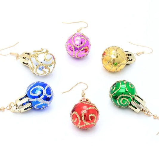Pair Christmas Bauble Earrings