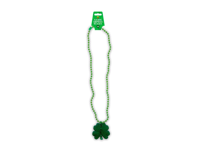 Flashing shamrock necklace