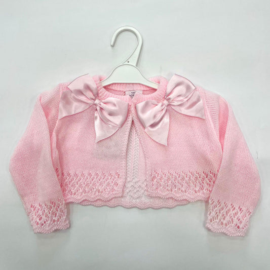 Pink Double Bow Bolero