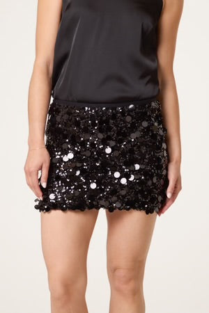 Black Sequin Skirt - NL261230003