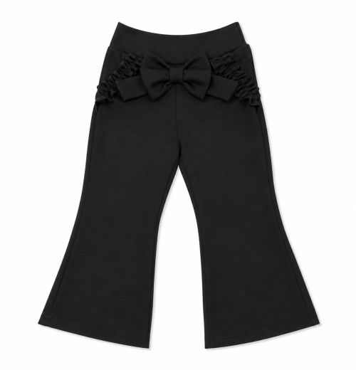 Fashion School Black Trousers Bow & Ruffles