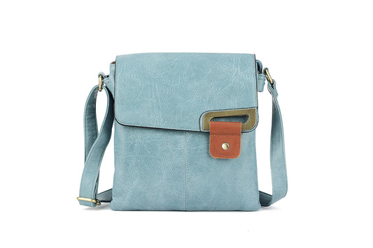 Denim Side clasp Cross Body Bag j69018