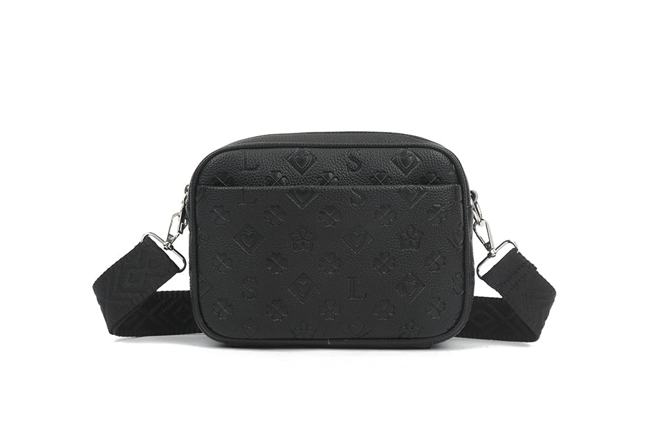 Ladies Crossbody Bag with Embossed Detailing (J69041)