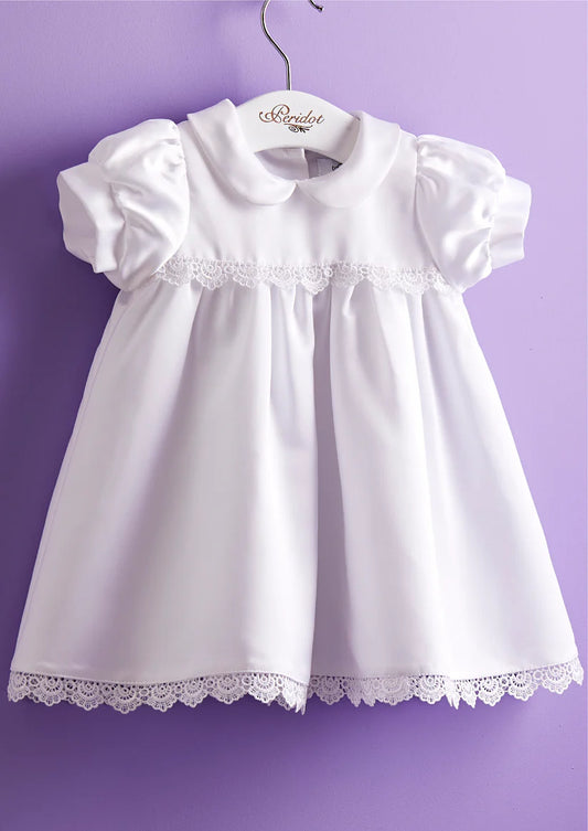 White Satin Christening Dress