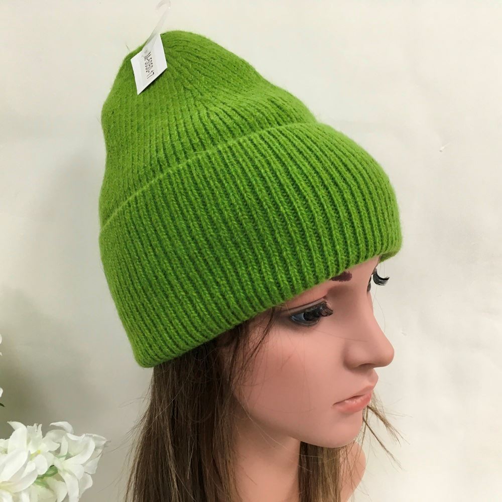 Moss Green Knitted Ladies Beanie