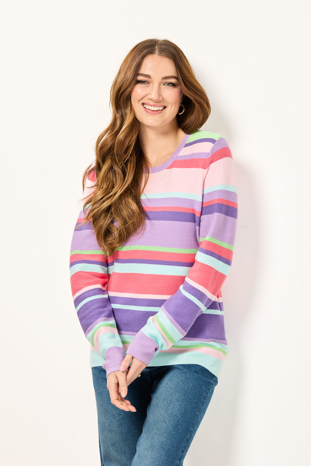 Multi Stripe knit jumper 25mf578