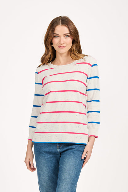 Stripe speckled jumper 25mf576