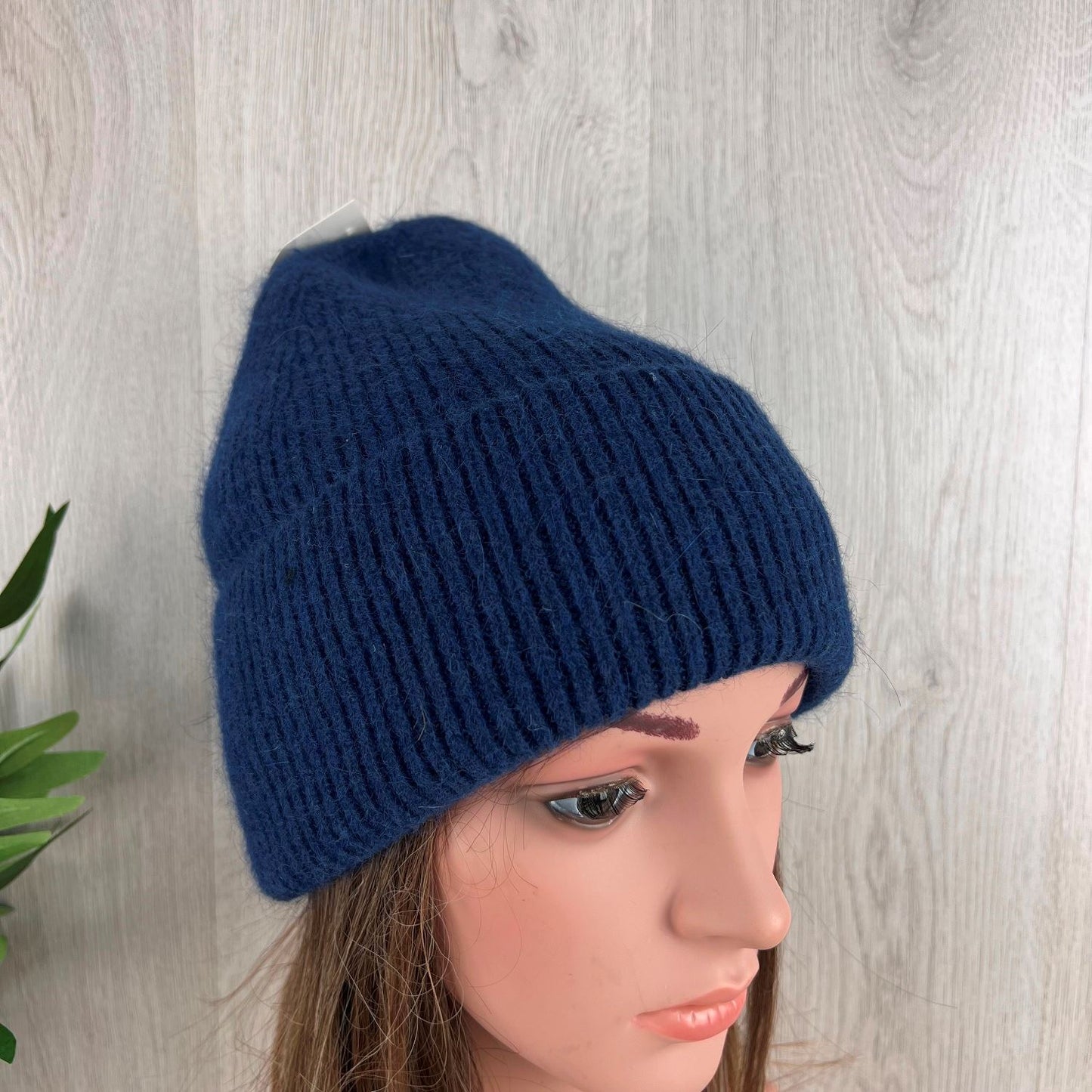 Navy Knitted Ladies Beanie