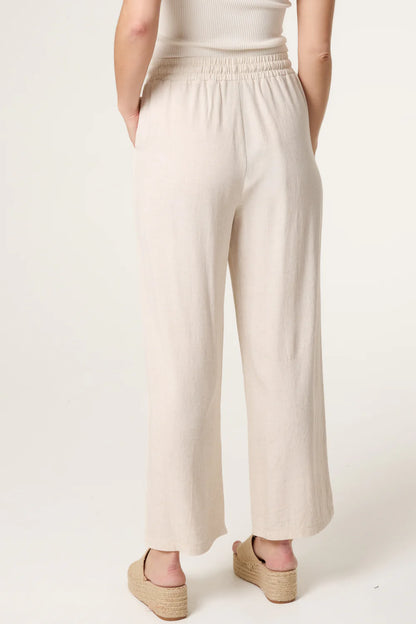 Linen Look Drawstring Pants