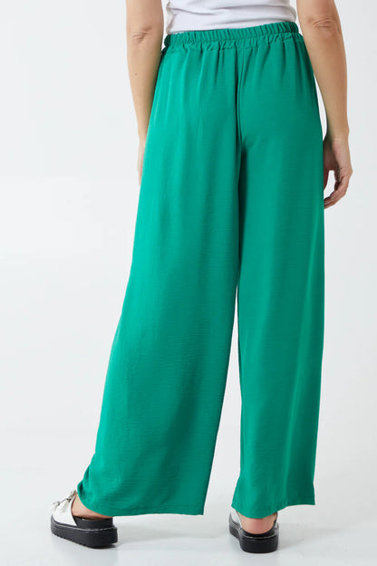 Jade Drawstring Viscose Crepe Trousers