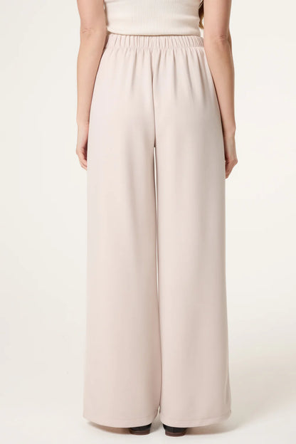 Soft Touch Front Crease Trousers in Stone