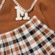 Girls Knitted Jumper and Skirt Outfit in Camel