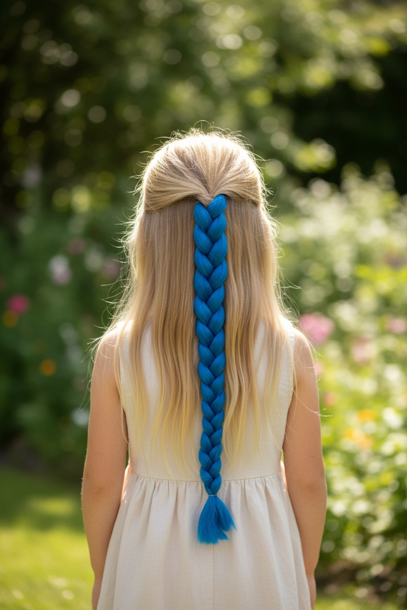Blue Hair Braid