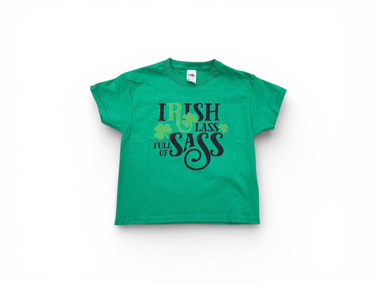 Irish Lass Full Of Sass Green T Shirt