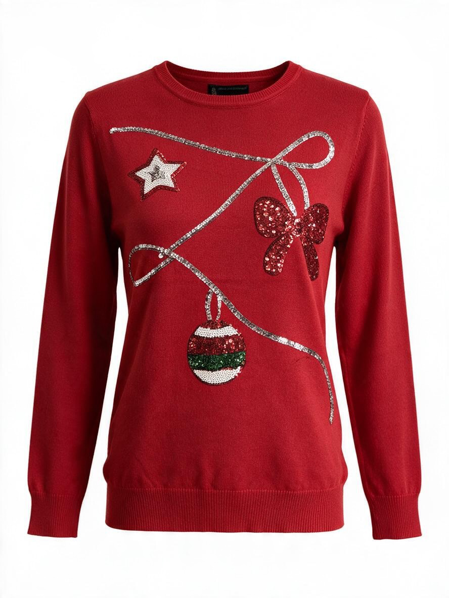 Red  “Bunting” Christmas Jumper