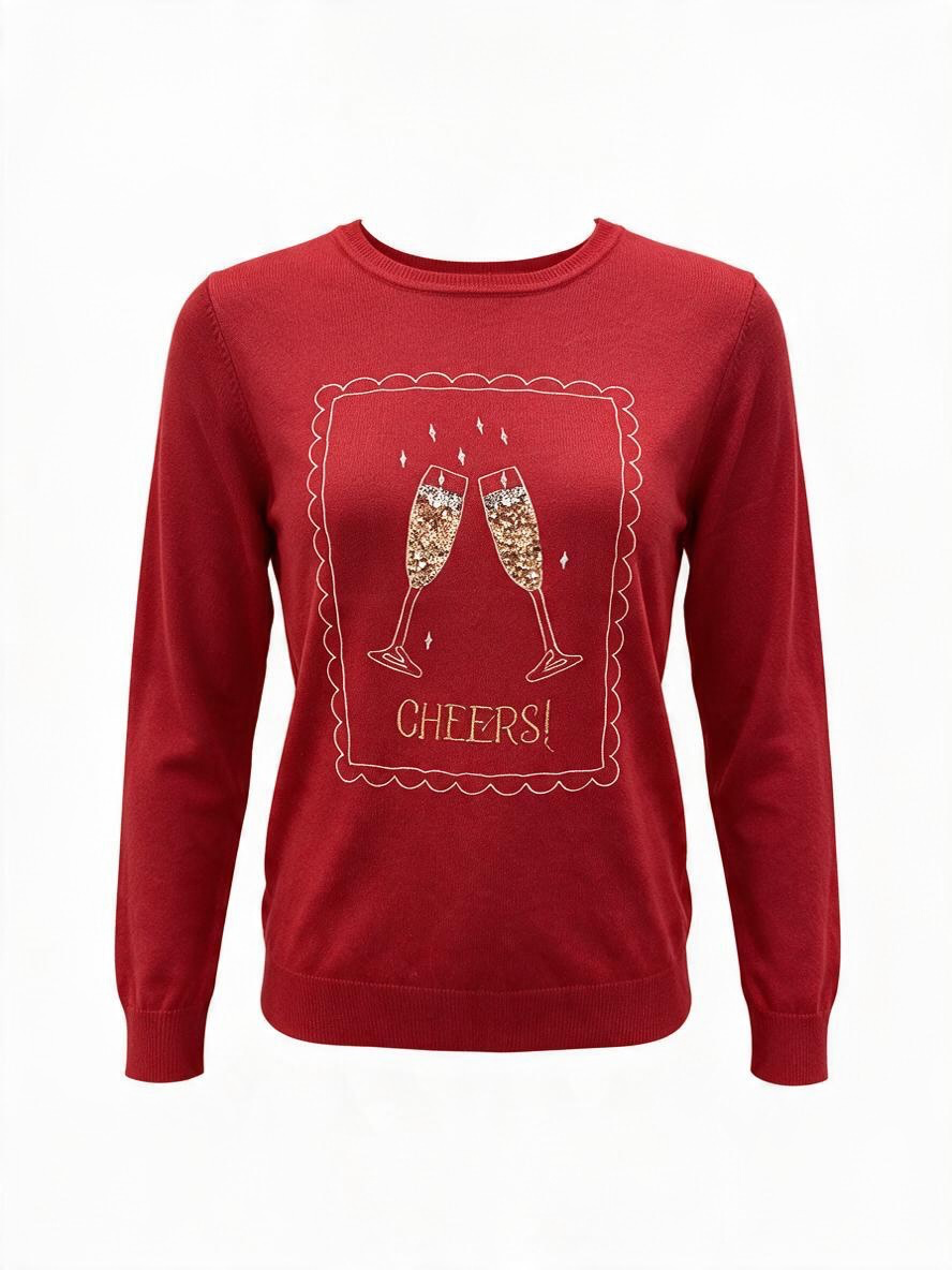 Red “Merry Fizzmas” Christmas Jumper