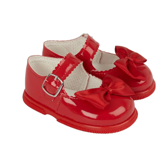 Baby Girls Hard Soled Shoe in Red