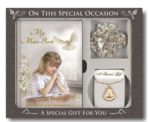 Confirmation Missal, Rosary and Necklace Gift Set