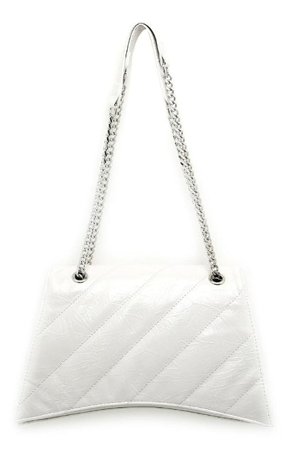 1370 handcraft crystal jewelled bag in White