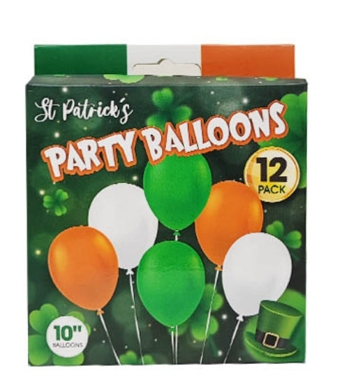 St patricks party balloons pk12