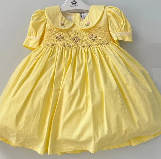 Baby girl lemon Smock dress