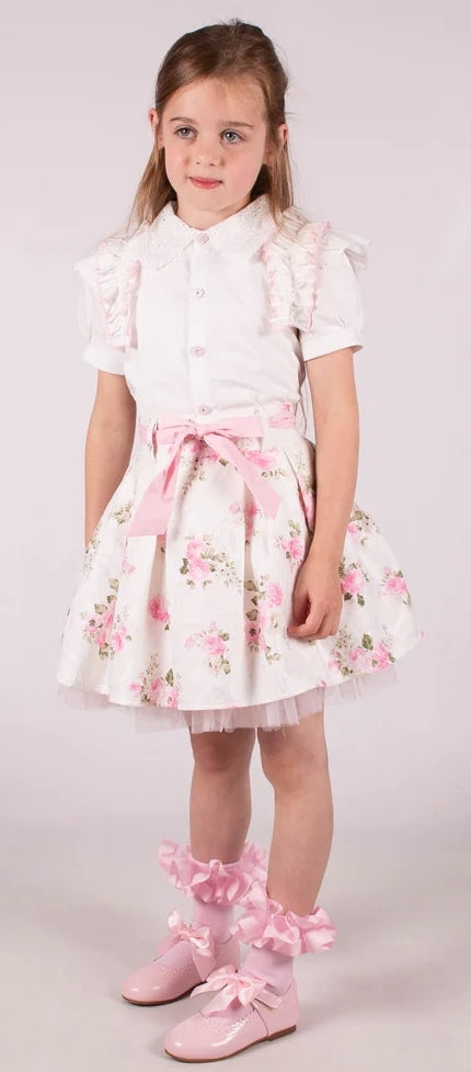 Girls flower skirt and blouse