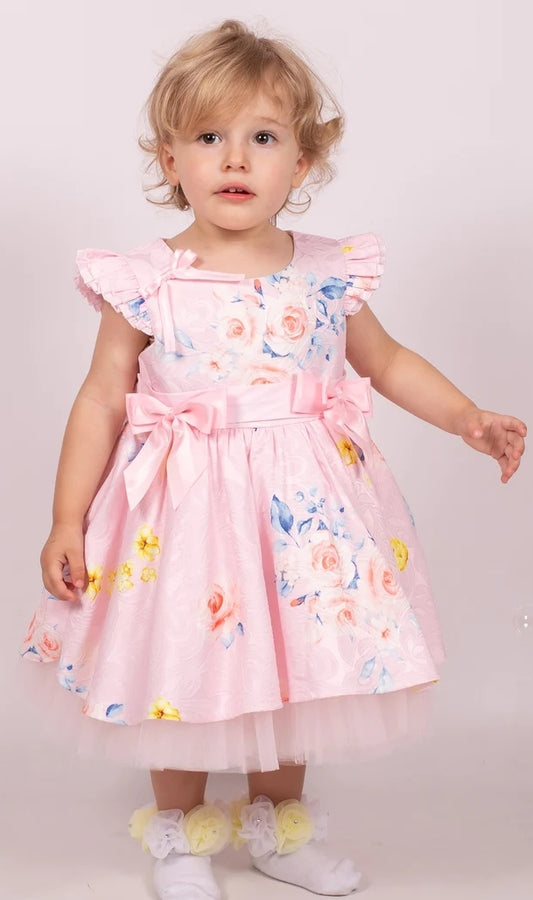 Baby pink floral dress