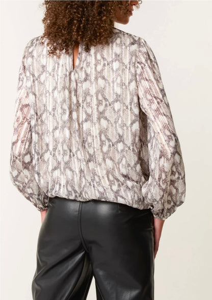 Diamanté Snake Puff Ball Blouse