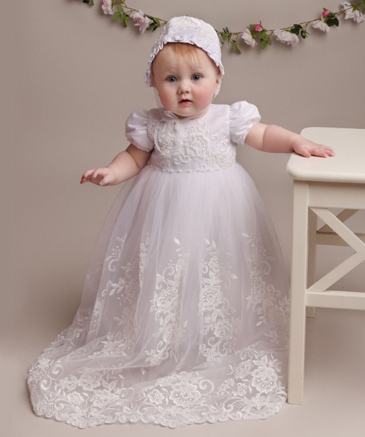 Alexa full length Christening Dress