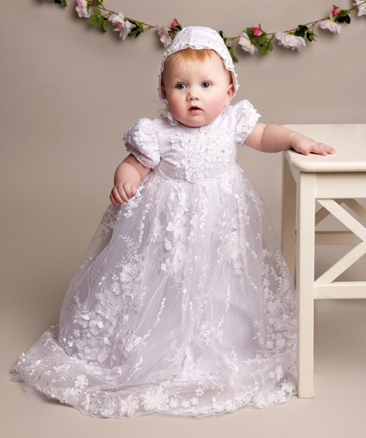 Racheal full length Christening Dress